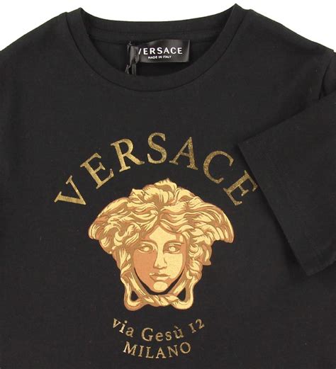 versus versace logo on black shirt|black and gold Versace logo.